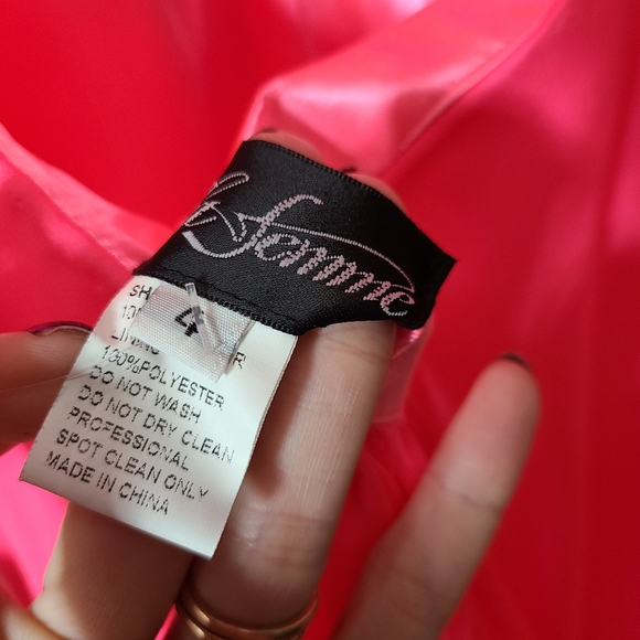 Strapless Jeweled Pink Prom Dress - Picture 13 of 17